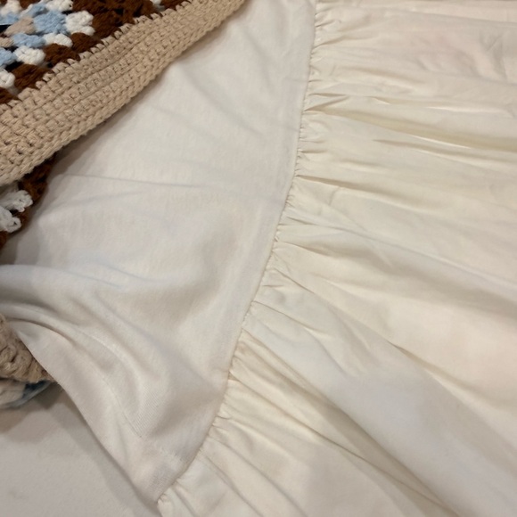 NWT - En Saison Evie Crochet Overlay Puff Sleeve A-Line Mini Dress - Medium - Picture 8 of 10